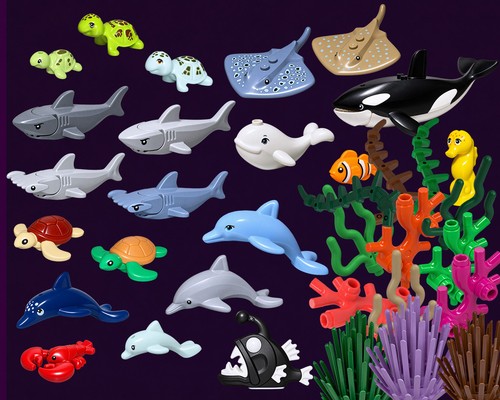 Lego tiere fisch - fisch, delfin